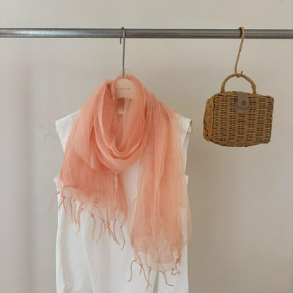 Thin Tassel Soft Organza New Shawl Womens Scarf