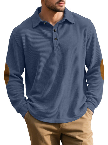 Cross-border Foreign Trade Jacquard Sweatshirt, New Amazon Spring & Autumn Men's Loose Pullover With European & American Style Collar And Elbow Pads