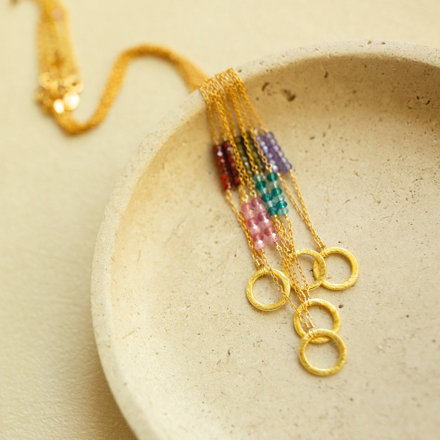 Pink Tourmaline Solara Necklace