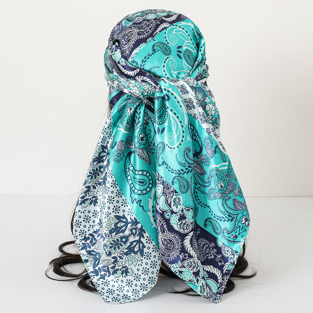 Classic Satin Womens Shawl Headscarf And Scarf