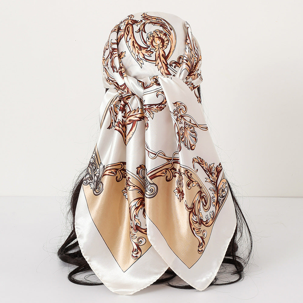 Classic Satin Womens Shawl Headscarf And Scarf