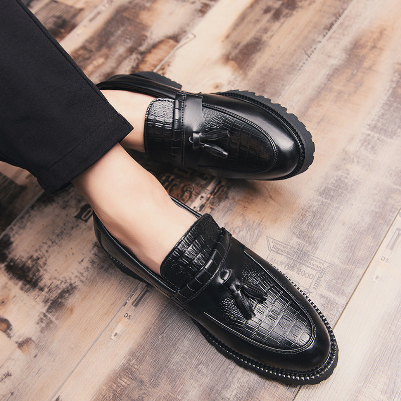 Casual And Stylish Men's Business Formal Shoes With Retro British Style And Tassel Leather Shoes