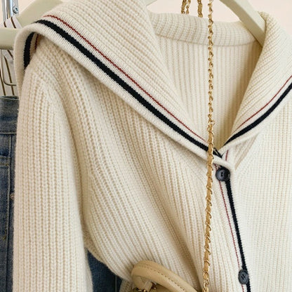 European-style Relaxed-fit Cashmere Knit Cardigan