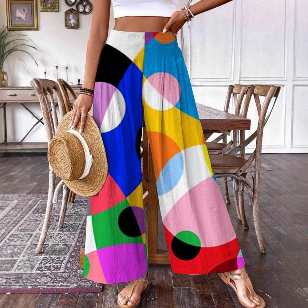 Plus-size Casual Wide-leg Pants For Women