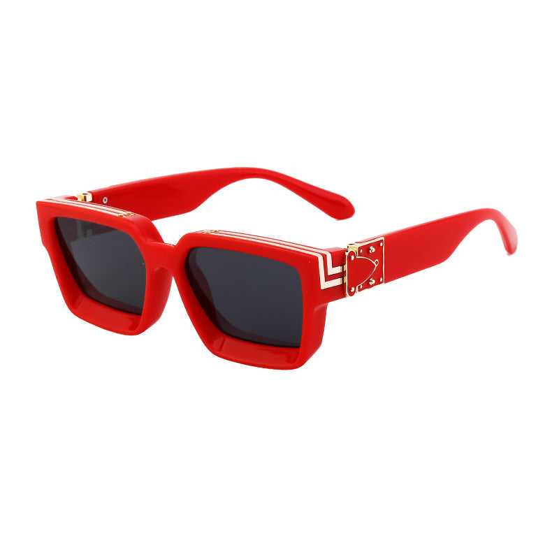 Millionaire Same Style Sunglasses For Men, Fashionable Internet Celebrity Sunglasses For Women, High-End Glasses, Square Frame Sunglasses, Cross-Border