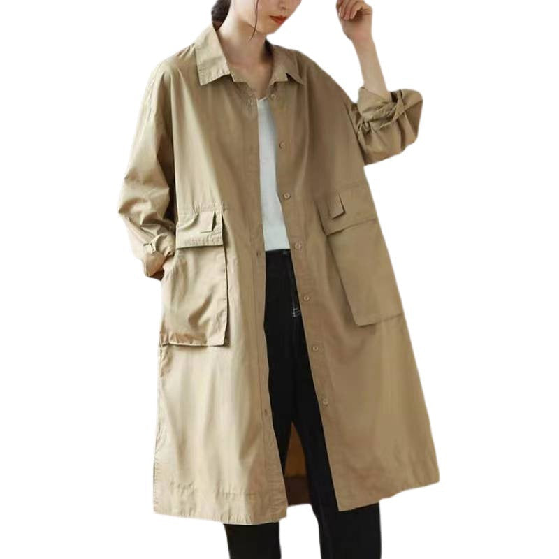 Mid-length Chic Cotton-linen Utility Jacket That The