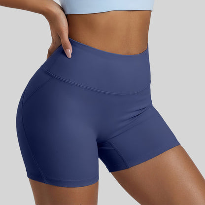 Womens Athletic Shorts With A Hidden Back Pocket And High Waist