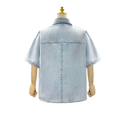 Women's Summer Loose Short Sleeves Shirt Do The Old Cowboy Shirt