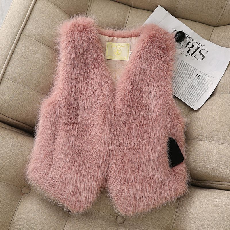 Womens Winter Wool Fur Warm Vest