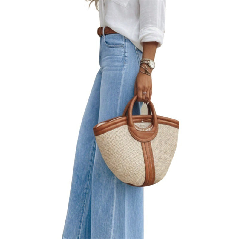 New American-style Loose-fitting High-waisted Figure-flattering Flared Wide-leg Denim Pants That Drag On The Floor