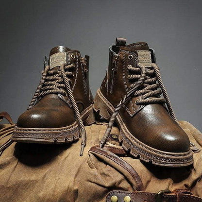 Men's Spring Casual High-top Leather Boots