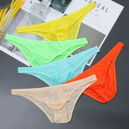 New Transparent Men's Ice Silk T-shaped Briefs