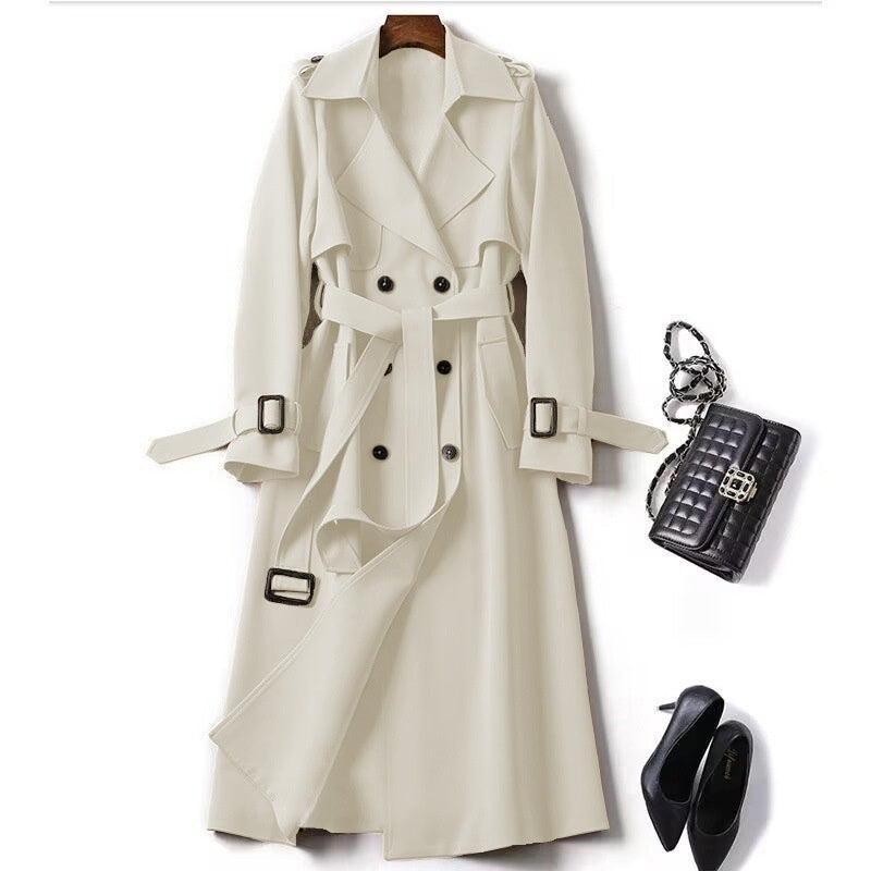 British-style Over-the-knee Coat Over-the-knee Outerwear