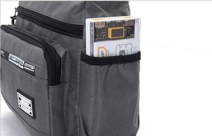 Five-layer Multi-layer Men's Crossbody Bag, Large-capacity Multi-pocket Business Bag, Men's Bag, Single-shoulder Bag, Waterproof And Wear-resistant Backpack