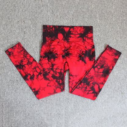 Women's Printed Tie-dye Seamless Skinny Yoga Pants