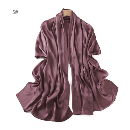Solid-color Womens Summer Shawl Sunscreen Scarf