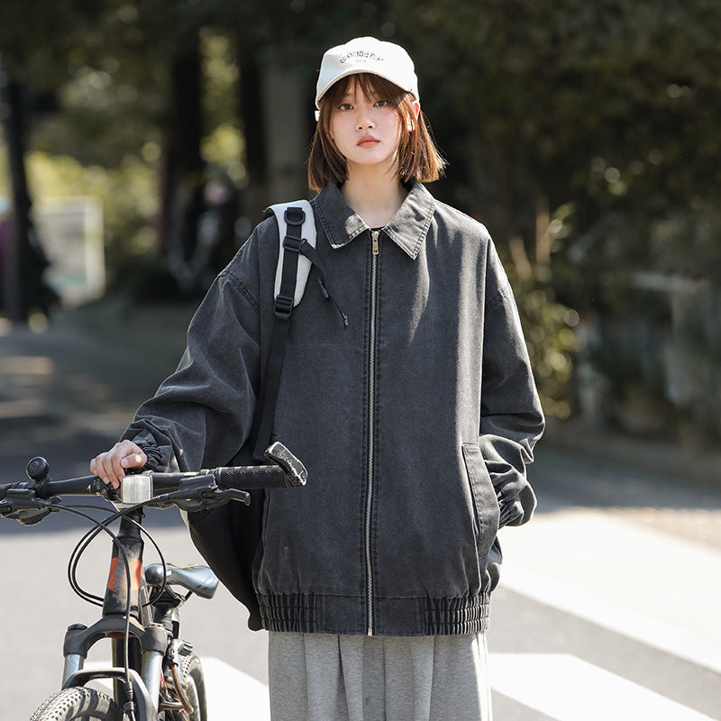 Retro Washed Jacket For Men And Women