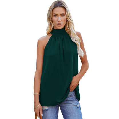 Womens Sleeveless Lace-up Vest