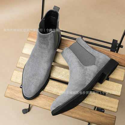 Plus-size Formal Casual Shoes High-top Leather Shoes European And American-style Ankle Boots