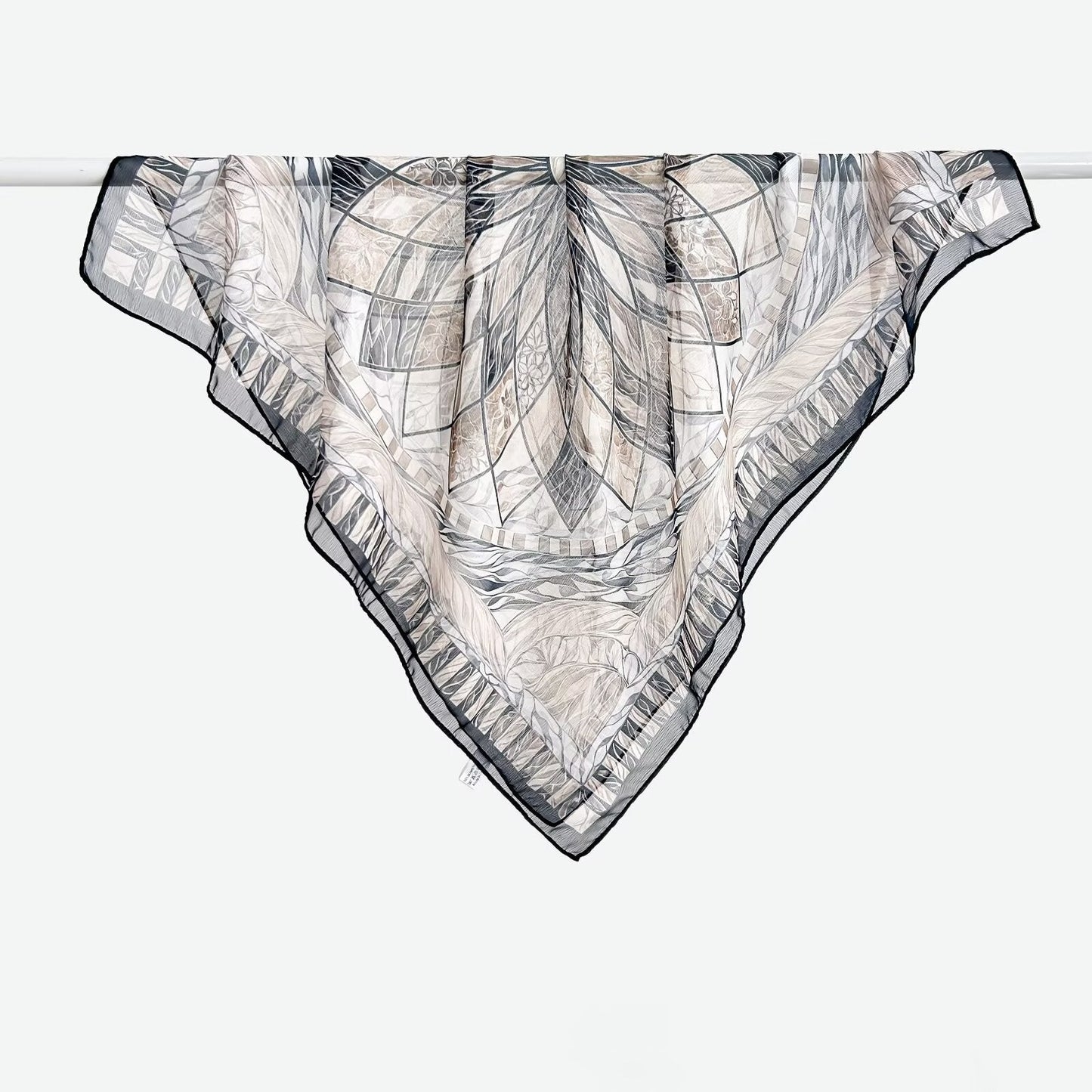 Versatile Printed Thin Square Scarf