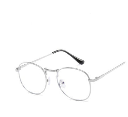 Blu-ray flat mirror retro round frame decorative glasses