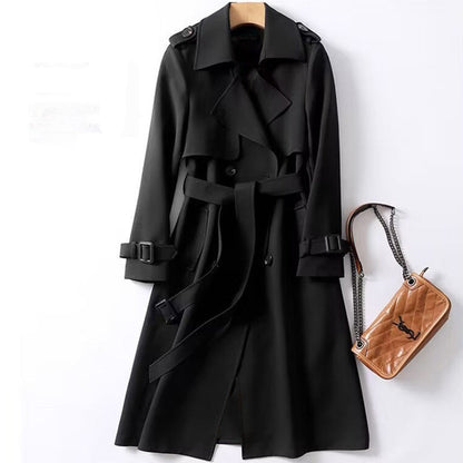 British-style Over-the-knee Coat Over-the-knee Outerwear