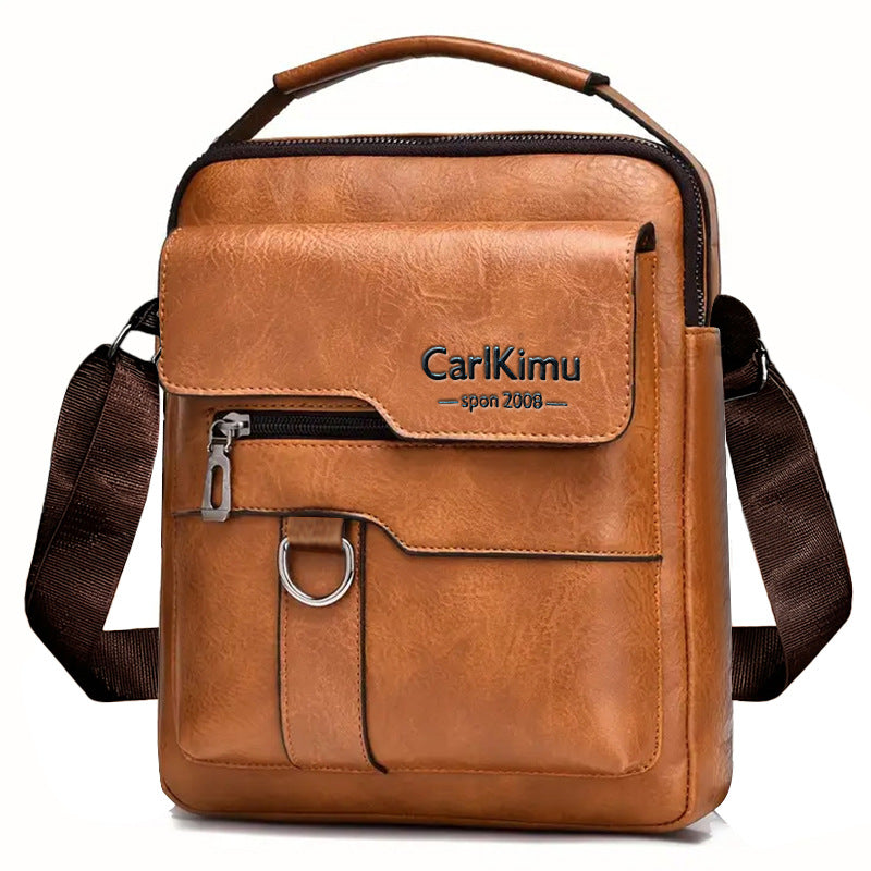 Mens Shoulder High-End Business Crossbody Bag Vintage Satchel
