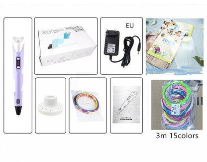Children's 3D Printing Pen and Brush Toy Set