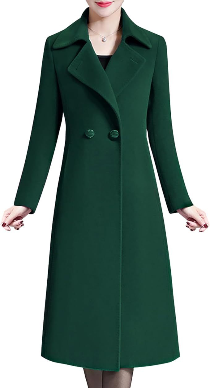 Winter Double-breasted Lapel Long Coat