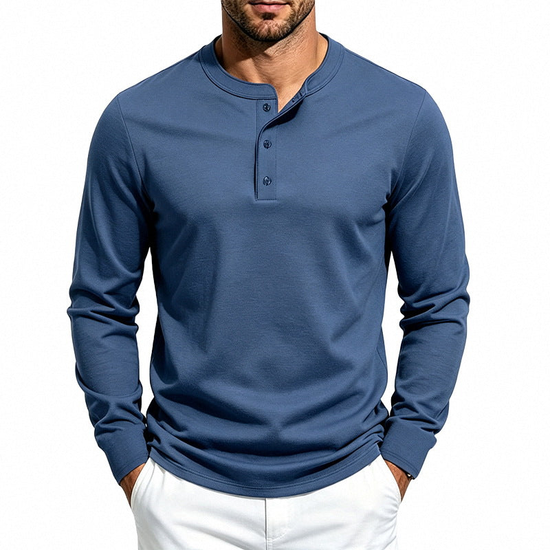 Simple Casual Retro Heavyweight Versatile Long-sleeve Top