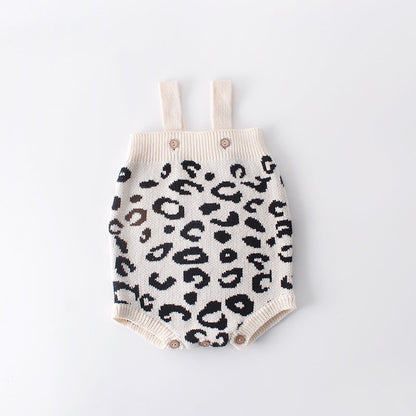 Leopard coat baby suit
