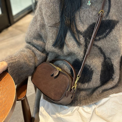 Customizable Matte Cowhide Camera Bag And Bowling Bag, Popular In Europe And America, Premium Leather Boston Bag