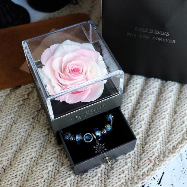Eternal Rose Jewelry Box for Gifts