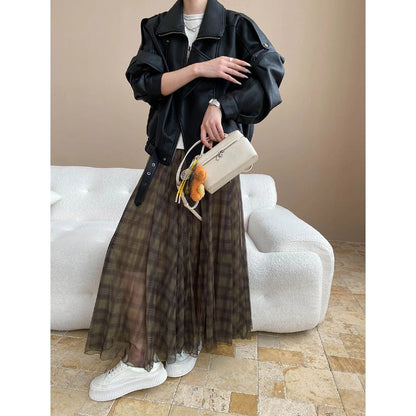 American-style Vintage Matte PU Leather Lapel Loose Biker Leather Jacket