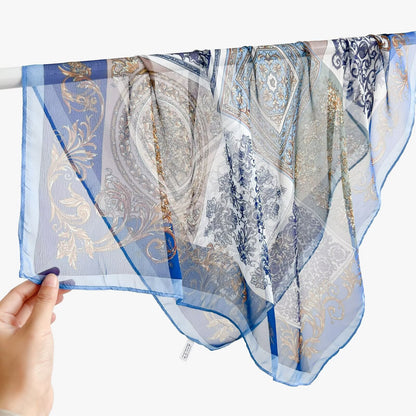 New Breathable Versatile Silk Chiffon Scarf For Women, Also Usable As A Shawl
