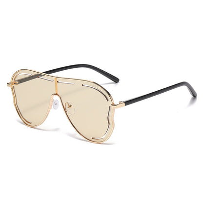 New European And American-style One-piece Oversized Frog-shaped Sunglasses