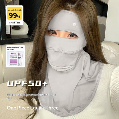 Summer Ice Silk Sun-Protective Face Mask For Women