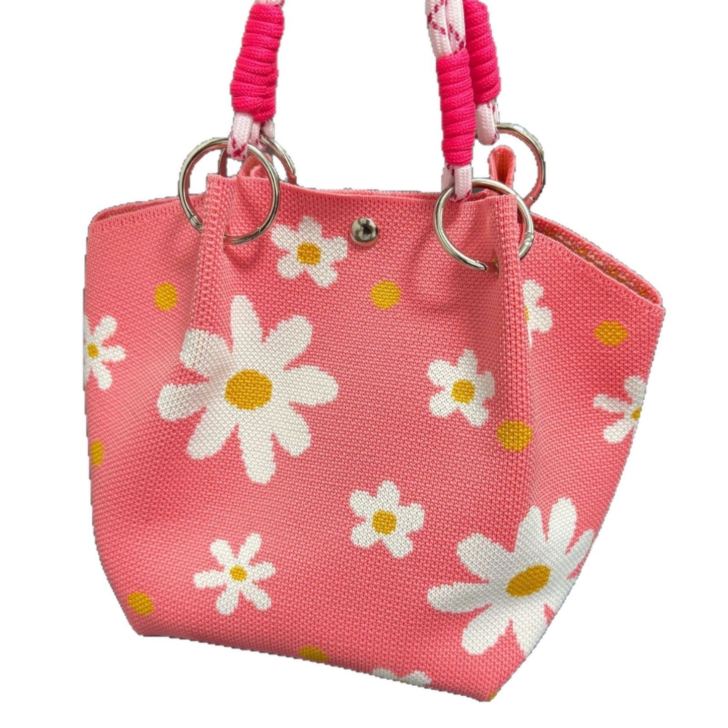 Knitted Tote Bag Commuter-friendly Handbag Simple Style