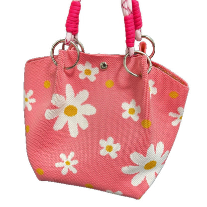 Knitted Tote Bag Commuter-friendly Handbag Simple Style
