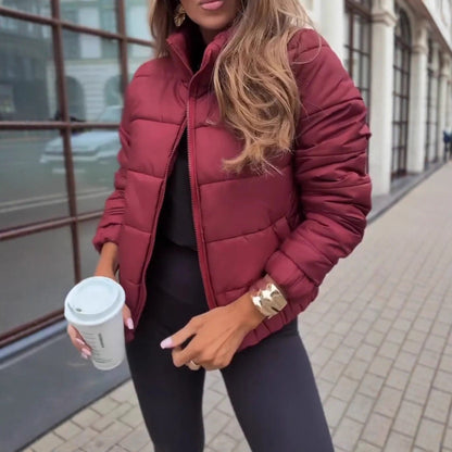 Autumn Winter Stand-collar Down Cotton-padded Coat