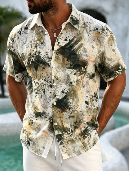 Men's Hawaiian Shirt  Colorful Prints For Holiday, Outdoor & Party Wear