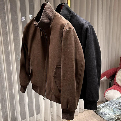 Cotton-lined Warm Casual Business Wool Jacket Coat
