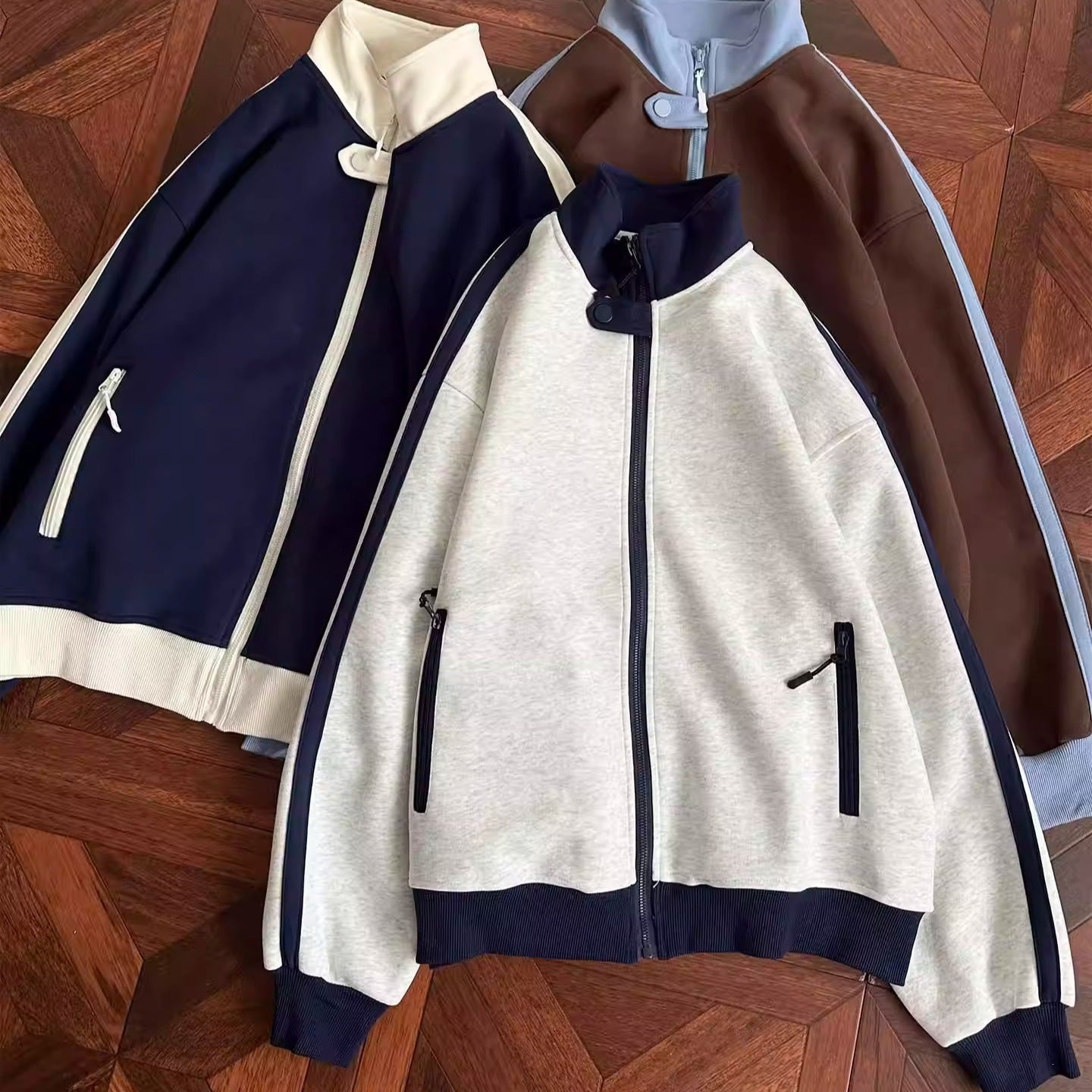 Stylish Versatile Cardigan Hoodie With A Stand-up Collar