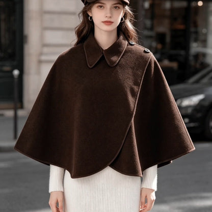 Versatile Loose-Fit Womens Knitted Cape