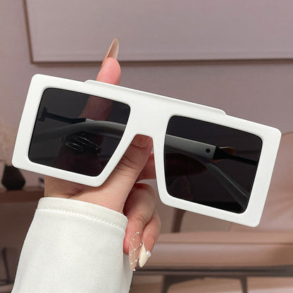 Wide-frame Square Blue-light-blocking Eyeglass Frames For Women