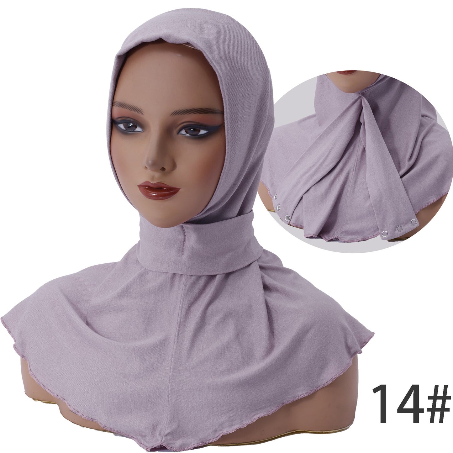 Womens Modal Cotton Headscarf Cap With Three Buttons