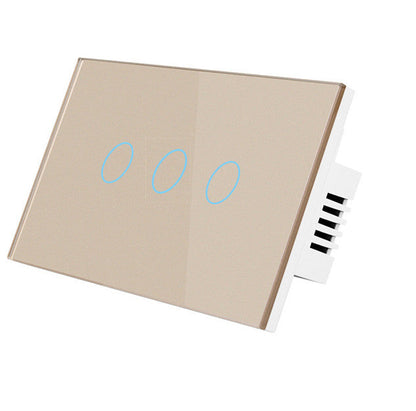 Smart RF Touch Light Switch (2-Gang) – Glass Panel Wall Switch with Remote/App Control