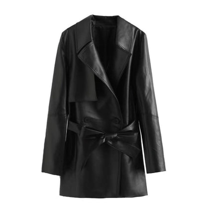 Women's Loose Faux Leather Short Coat