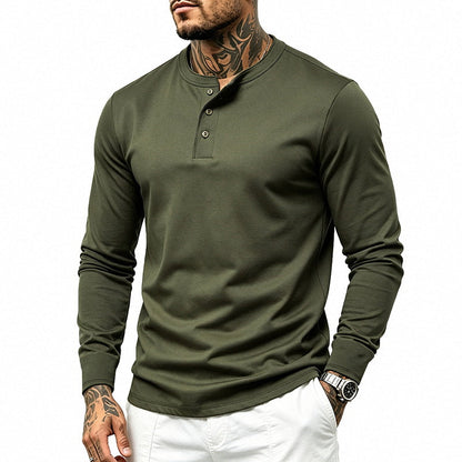 Simple Casual Retro Heavyweight Versatile Long-sleeve Top