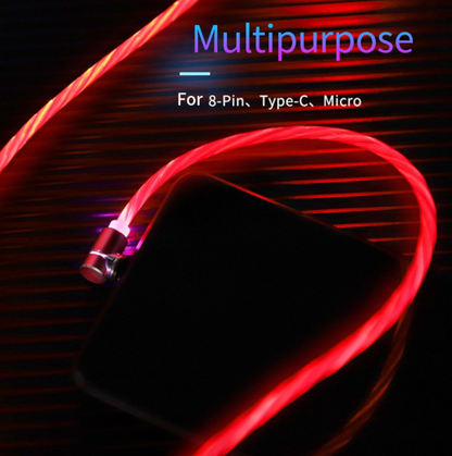 1m Elbow Streamer Data Cable Magnetic USB/Type C/Micro Cable Fast Chargeing Cable